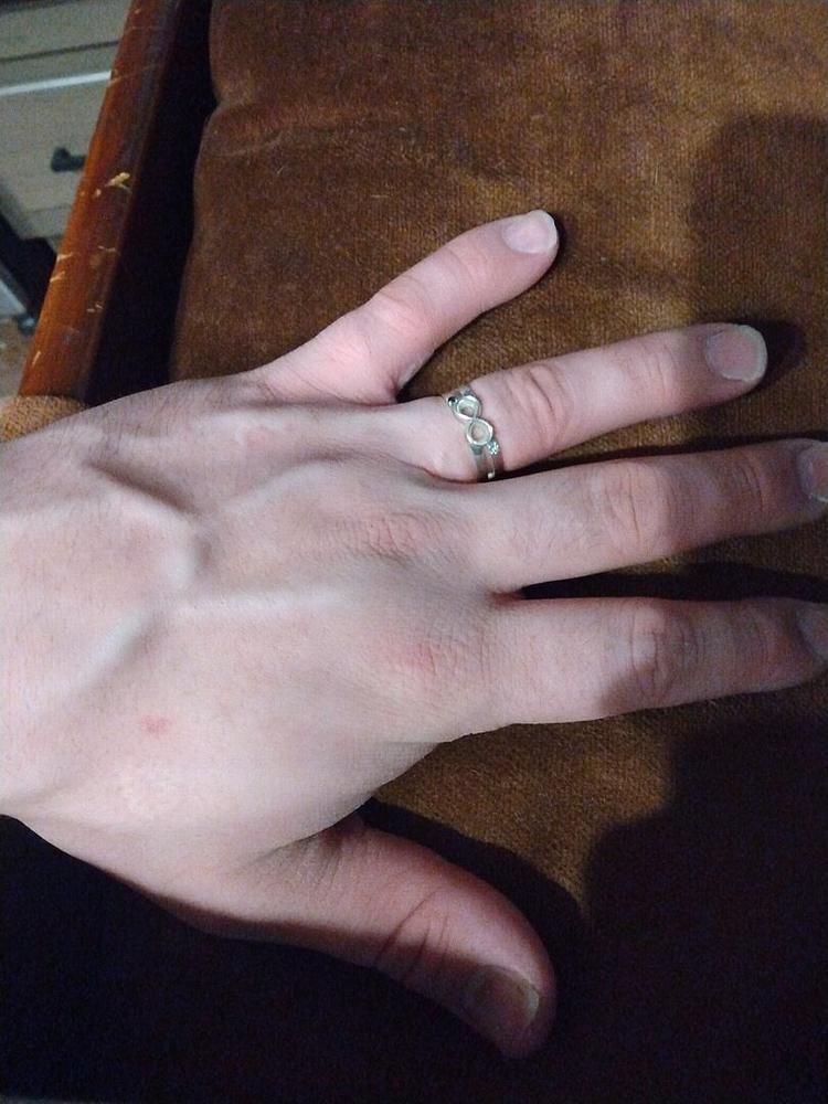 Sterling Silver Men's Accented Infinity Ring | Jewlr Sterling Silver Men's Accented Infinity Ring | Jewlr