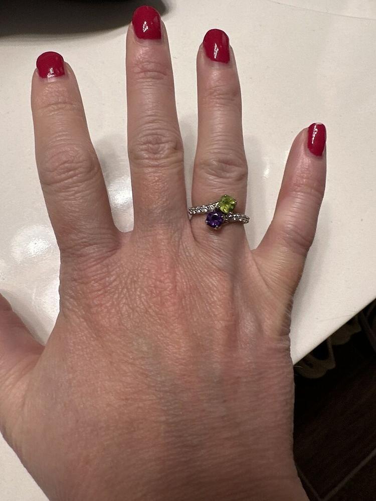 Sterling Silver Intricate Infinity Two Stone Ring | Jewlr