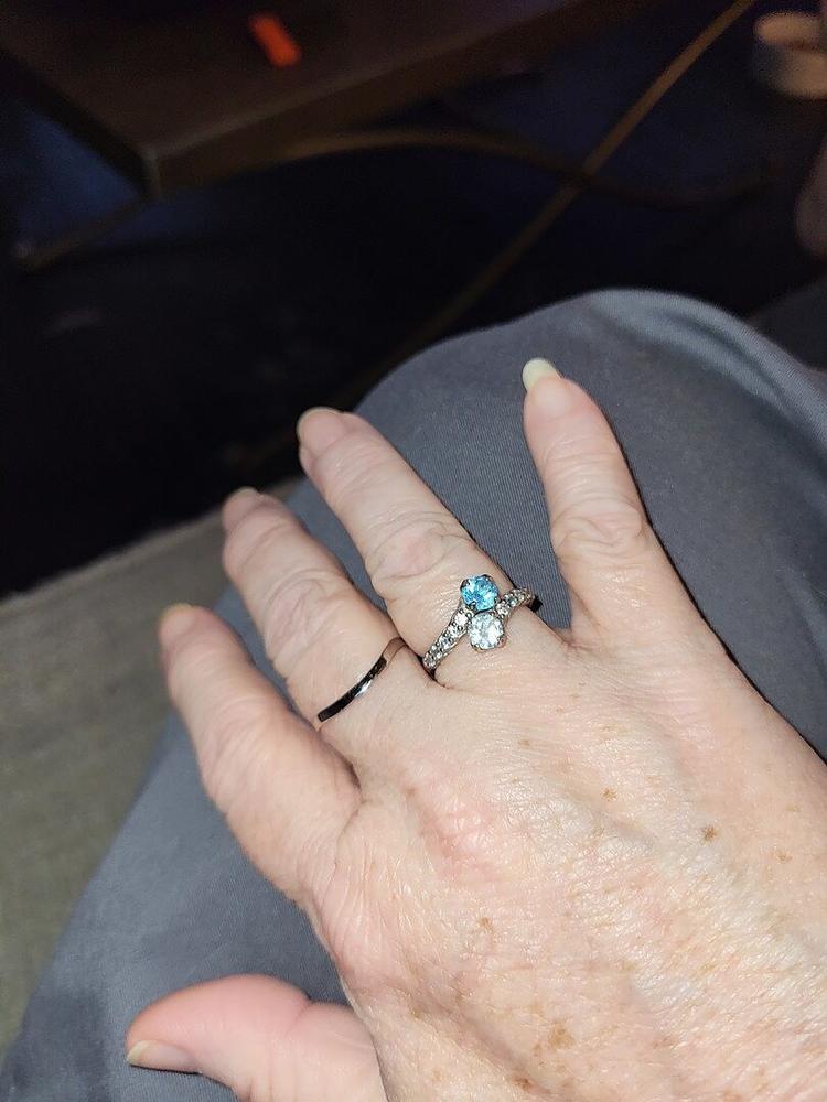 Sterling Silver Intricate Infinity Two Stone Ring | Jewlr