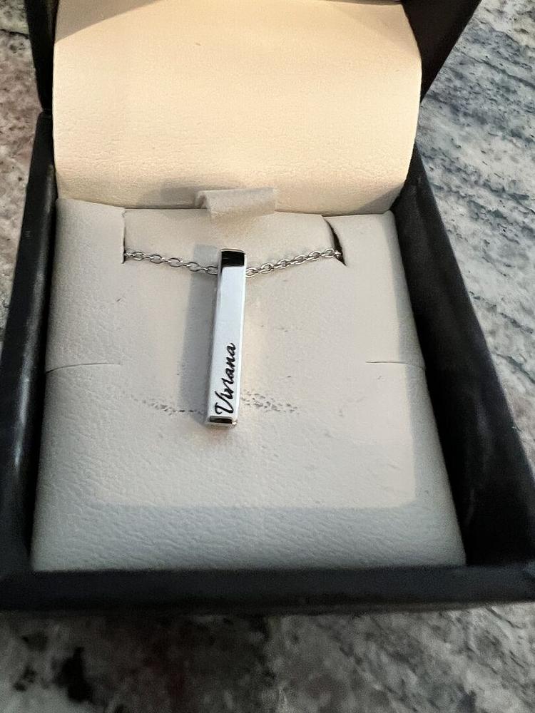 Sterling Silver Multi Vertical 3D Bar Pendant with