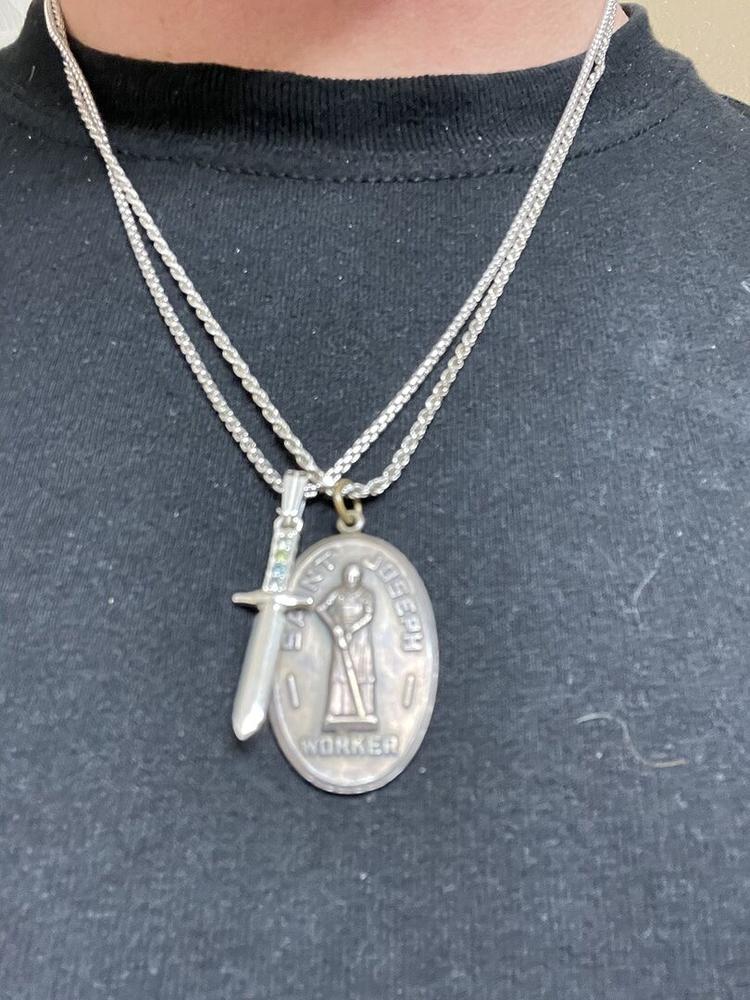 90s 初期 A&G Dagger necklace silver925 A&G Sterling Silver