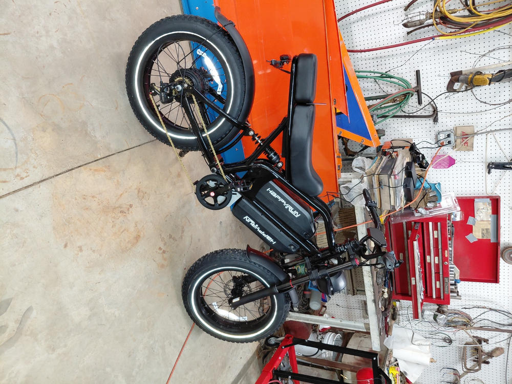2025 NEW HappyRun G70 2000W Dual Battery Fast Electric Cargo Bike for Sale - Customer Photo From Seth Rial