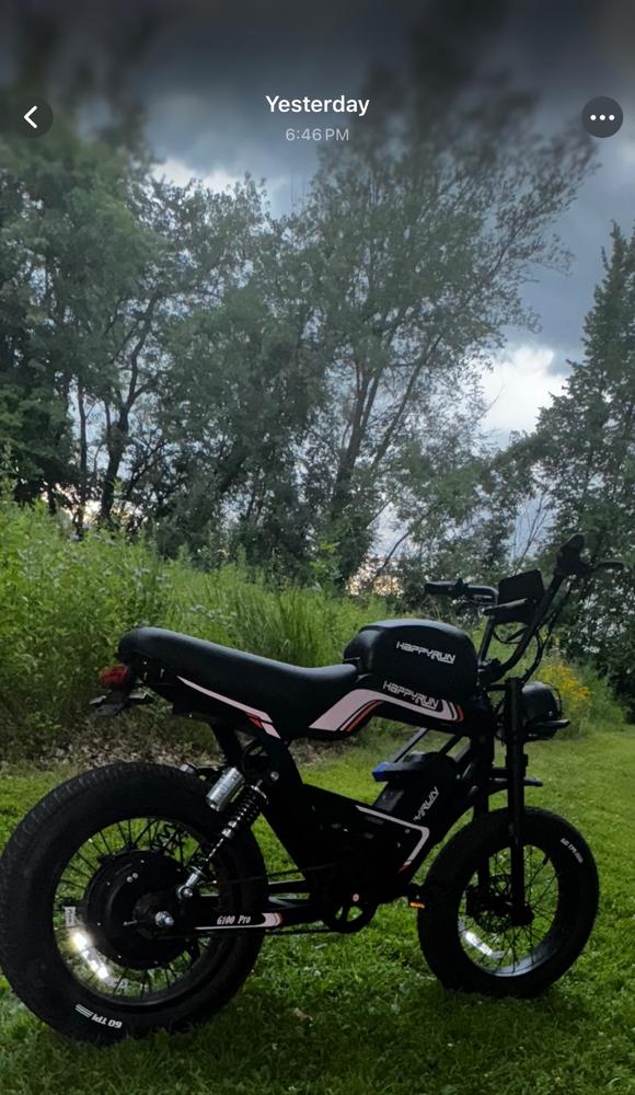 HappyRun G100 Pro Fastest 6000W Electric Bike - Customer Photo From Seid Mohamed