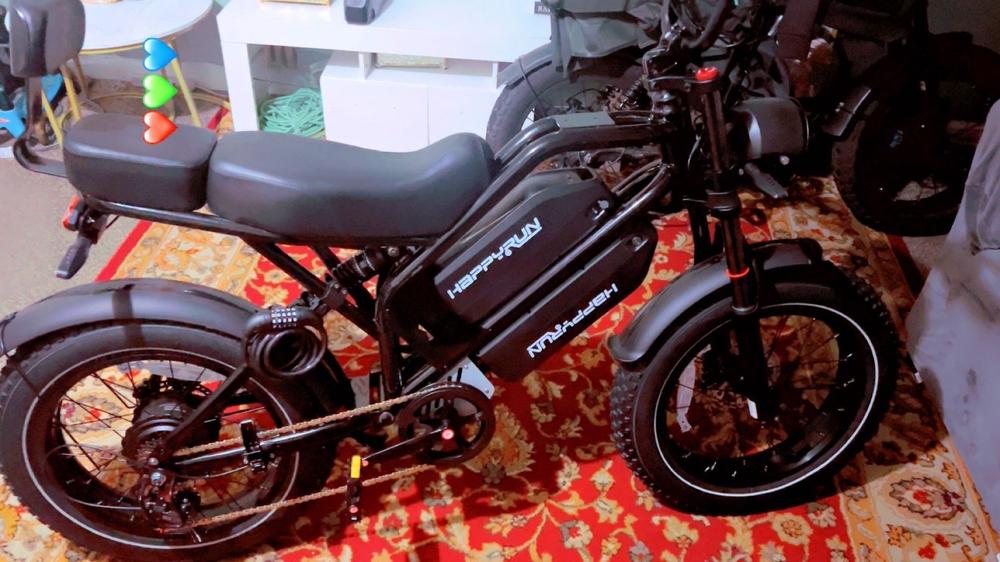 2025 NEW HappyRun G70 2000W Dual Battery Fast Electric Cargo Bike for Sale - Customer Photo From Yacouba Diakite