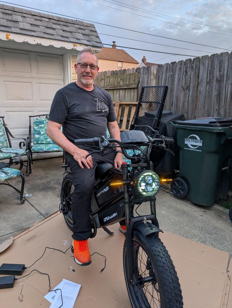 2025 NEW HappyRun G70 2000W Dual Battery Fast Electric Cargo Bike for Sale - Customer Photo From david zimmerman