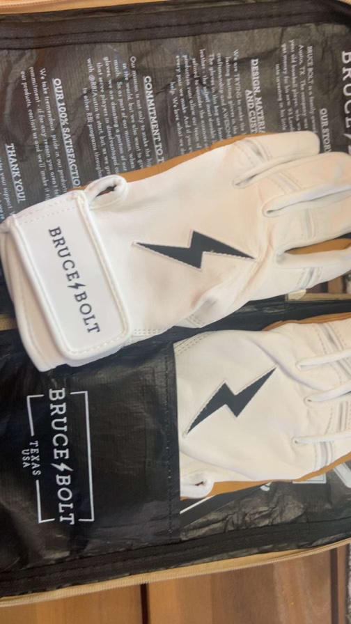 Bruce Bolt PREMIUM PRO Short Cuff Batting Gloves: White - Customer Photo From Jennifer Fanoele