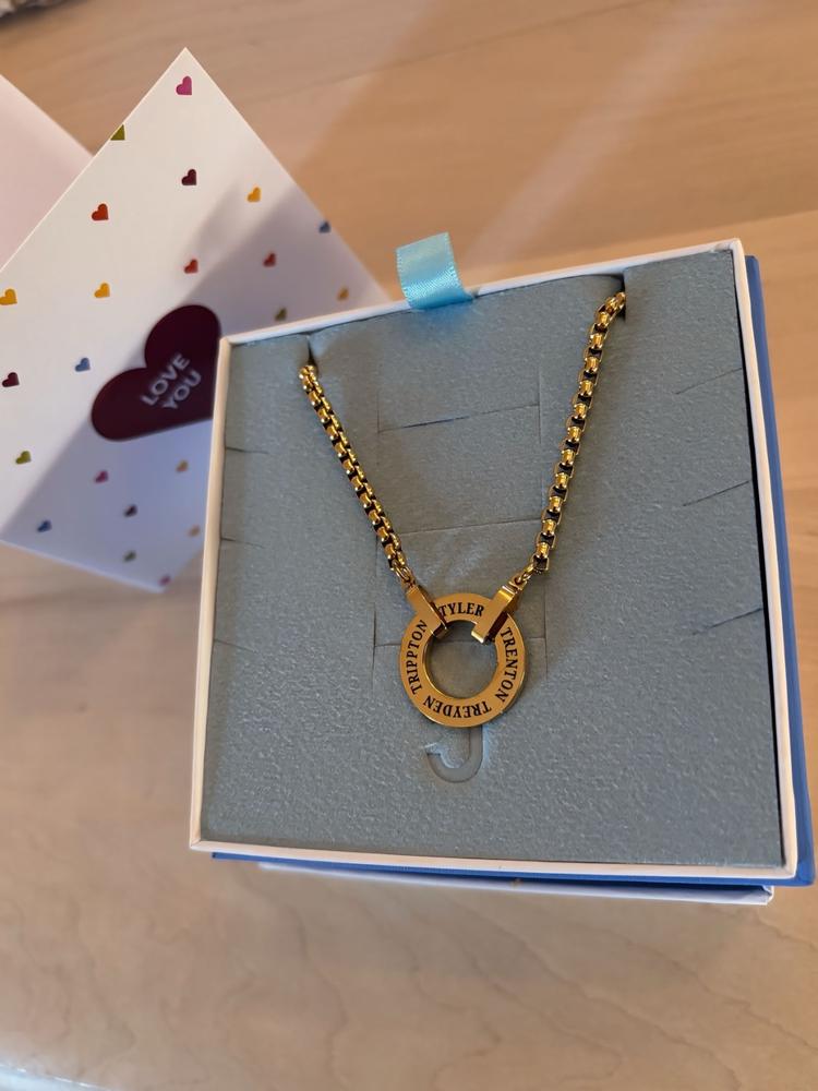 Ring Necklace For Guys With Small Two Rings Necklace For Men WE