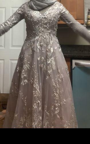 mac duggal evening - 11121d embroidered long sleeve a-line dress Long Sleeve Formal Dress A Line Mac Duggal A11121 – The Dress Outlet main image 1