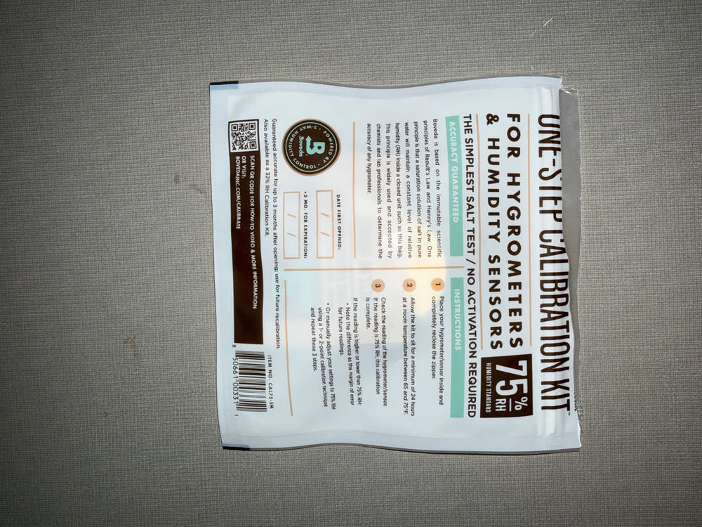 Boveda One-Step Hygrometer Calibration Kit - 75% RH - Customer Photo From Kenneth Braxton