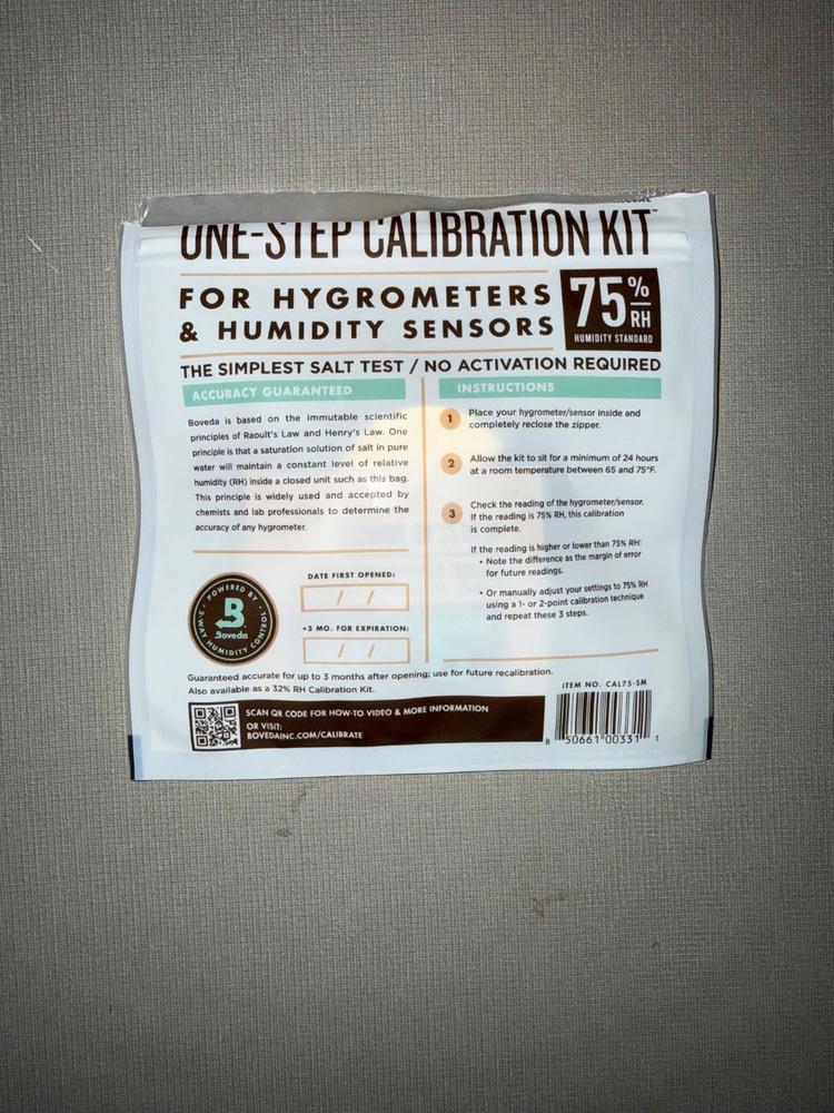 Boveda One-Step Hygrometer Calibration Kit - 75% RH - Customer Photo From Kenneth Braxton