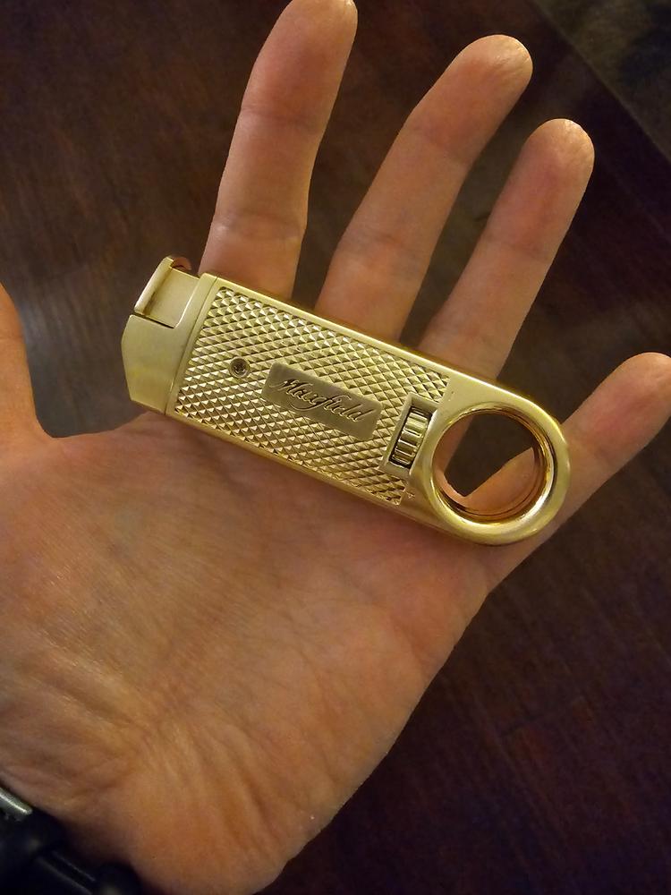 Maxfield Slim Diamond Torch Flame Cigar Lighters - Customer Photo From Dan