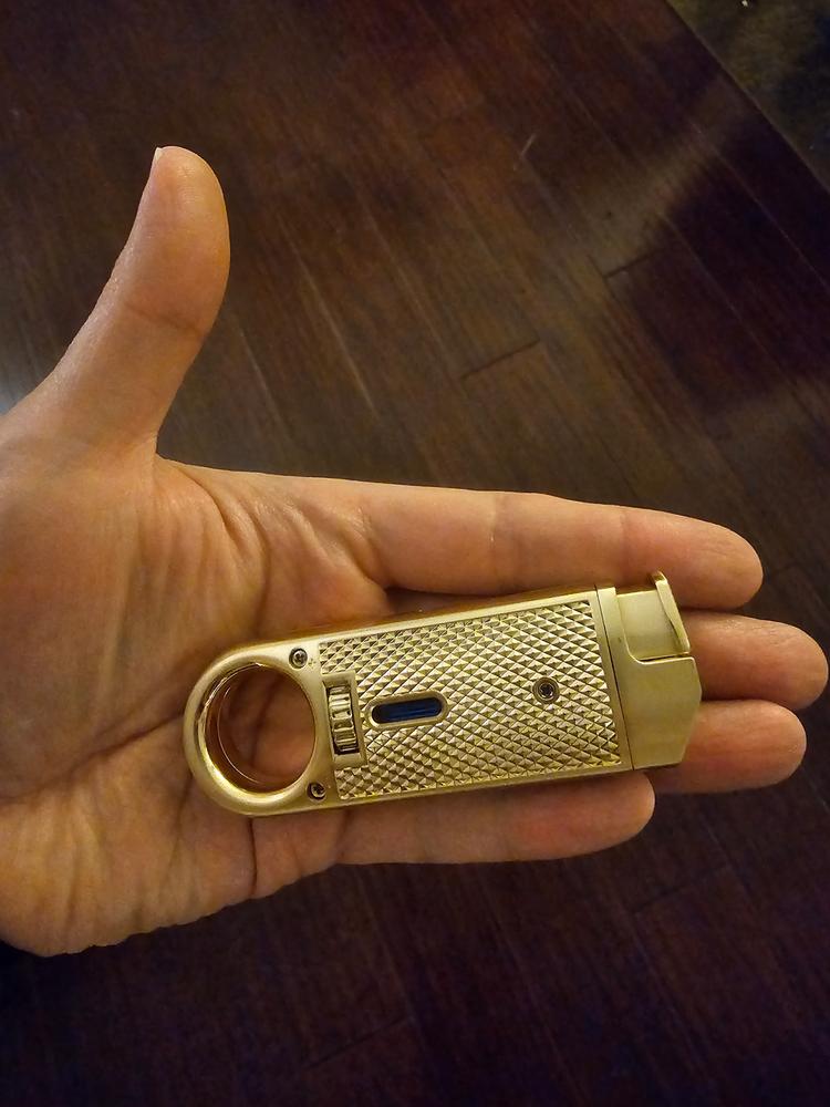 Maxfield Slim Diamond Torch Flame Cigar Lighters - Customer Photo From Dan