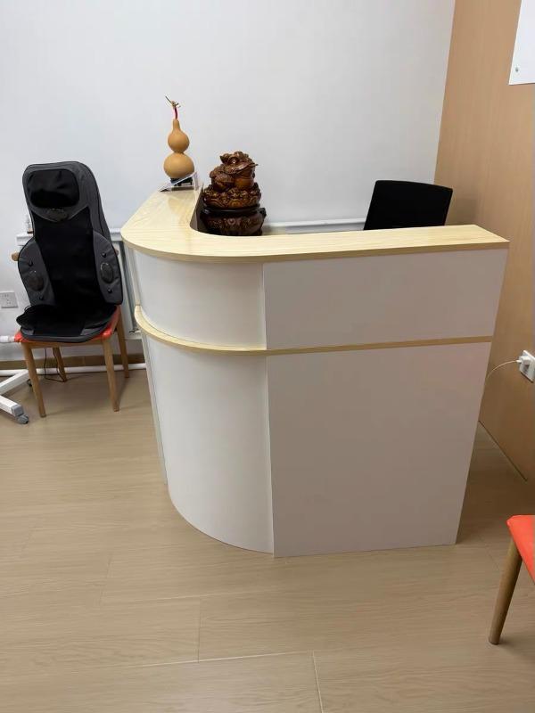 Minimalist Curved Checkout Counters for Retail Shop - Customer Photo From Henry Clark