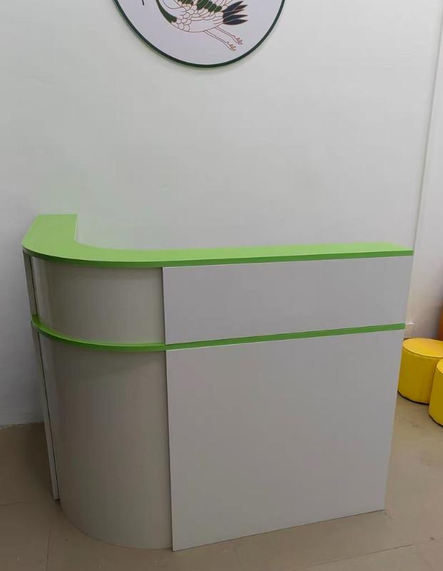 Minimalist Curved Checkout Counters for Retail Shop - Customer Photo From Sophia White