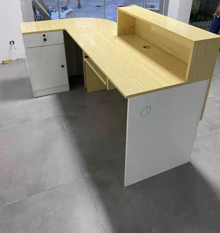 Small Curved Front Desk for Salon & Office Space - Customer Photo From Robert Anderson