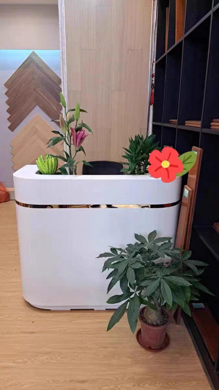 Corner Synthetic Laminate Reception Desk - Customer Photo From Lucas Harris