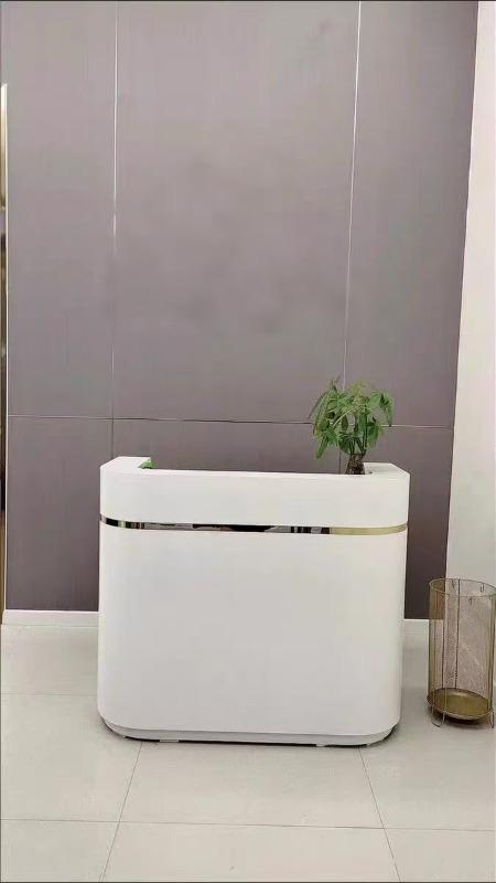 Corner Synthetic Laminate Reception Desk - Customer Photo From Ethan Roberts