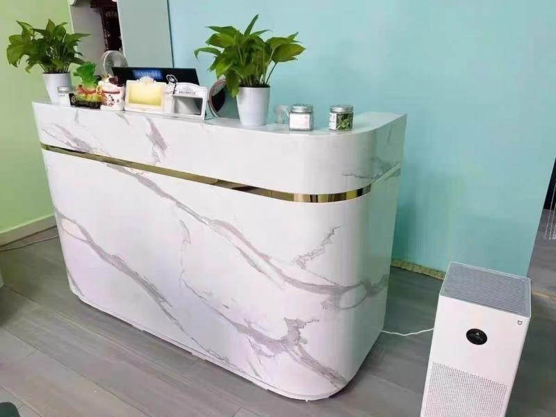 Corner Synthetic Laminate Reception Desk - Customer Photo From Charlotte Thomas