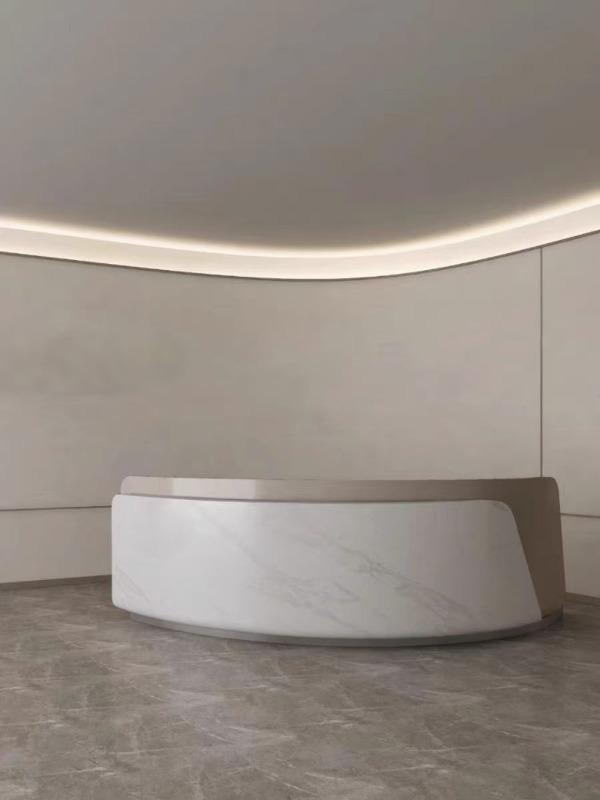 Curved Beauty Salon Bar Counter - Customer Photo From Emma Harris
