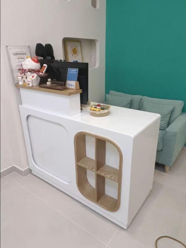 Customizable Corner Reception Desk With Light - Customer Photo From Jackson Brooks