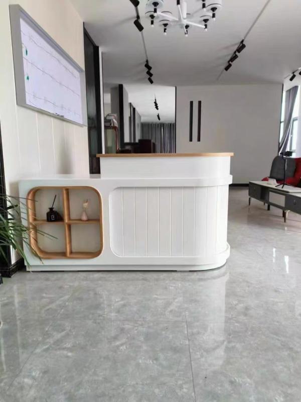 Customizable Corner Reception Desk With Light - Customer Photo From James Robinson