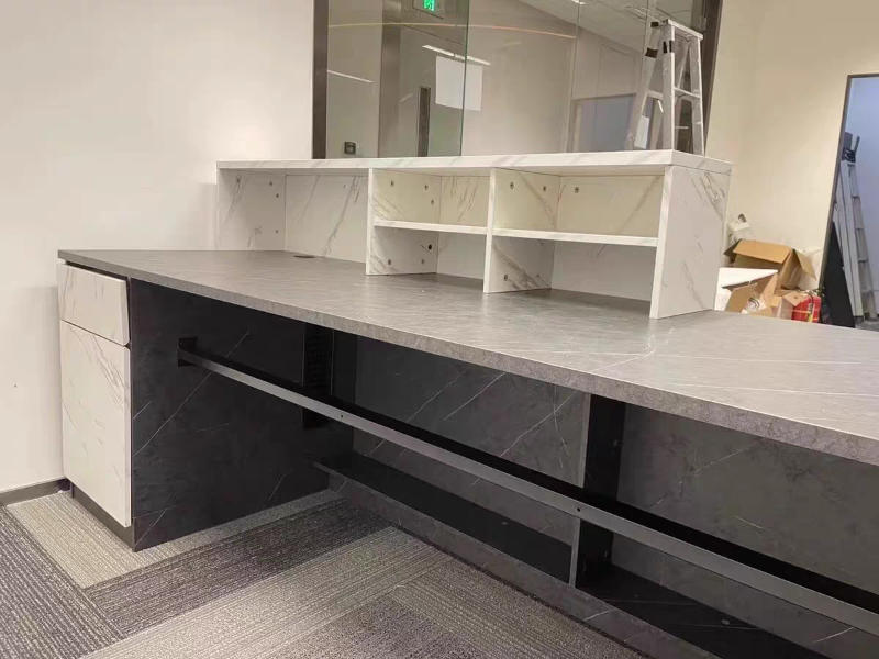 Imitation Marble Front Desk - Customer Photo From Mason Thompson