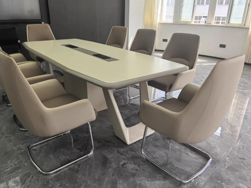Modern Light Luxury Lacquer Conference Table - Customer Photo From Emily Rhodes