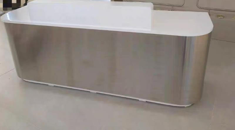 Modern Stainless Steel Front Desk – Sleek & Sturdy - Customer Photo From Jacob Baker