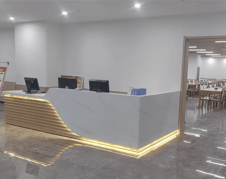 Multifunctional Storage Reception Desk - Customer Photo From Emily Johnson