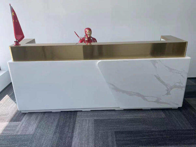 Simple Lacquer Reception Desk – Beauty & Bar - Customer Photo From Mason Harris
