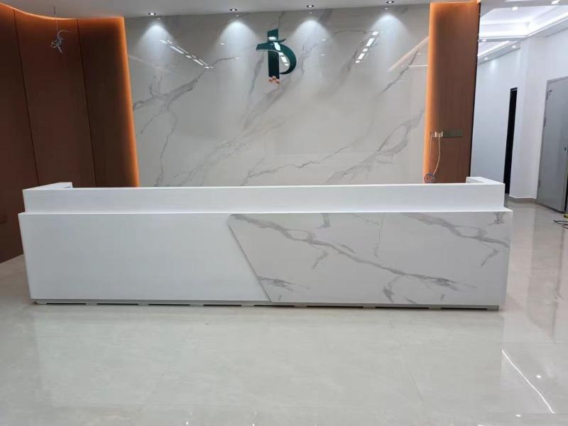 Simple Lacquer Reception Desk – Beauty & Bar - Customer Photo From Ethan Miller