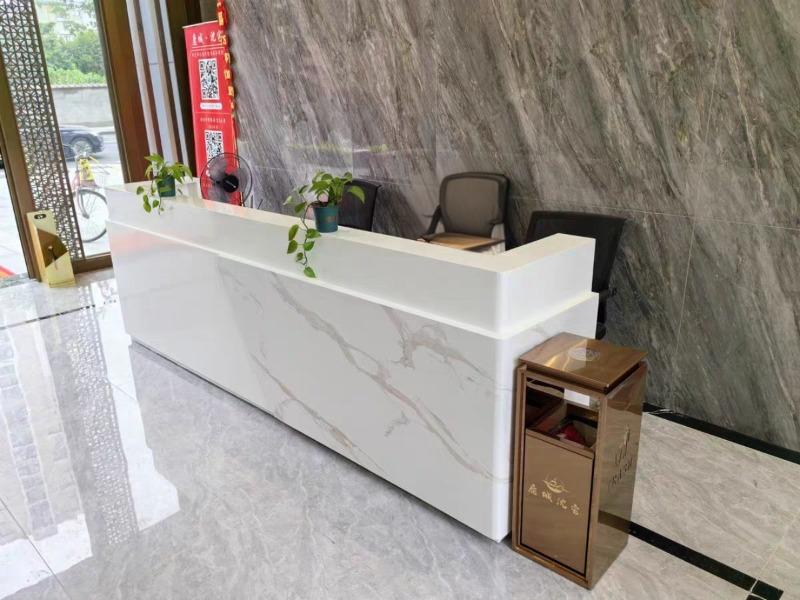 Simple Lacquer Reception Desk – Beauty & Bar - Customer Photo From Mason Harris
