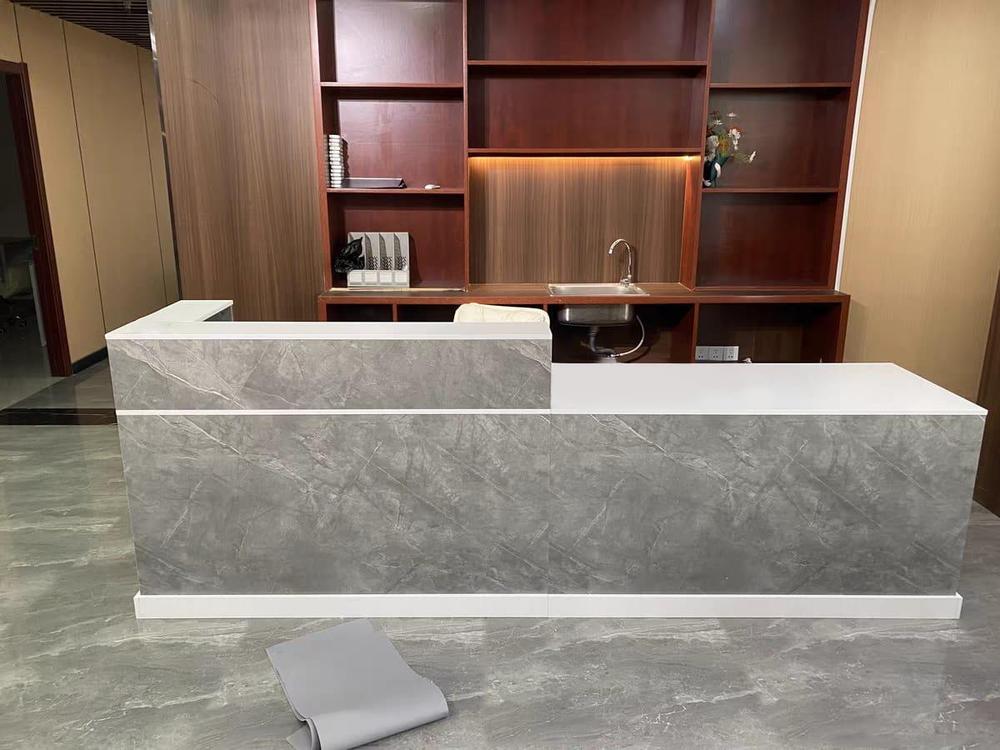 Elegant Company Reception Desk - Maoters - Customer Photo From Anderson