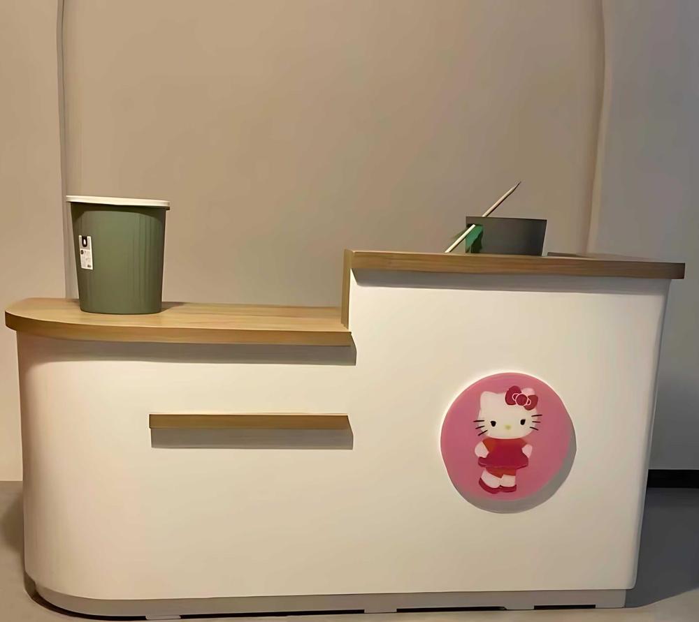 Curved Shop Checkout Reception Desk - Customer Photo From Sophia