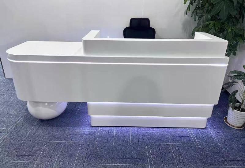 Modern Lacquer Reception Desk – Hotel & Boutique Counter - Customer Photo From Jessica Williams
