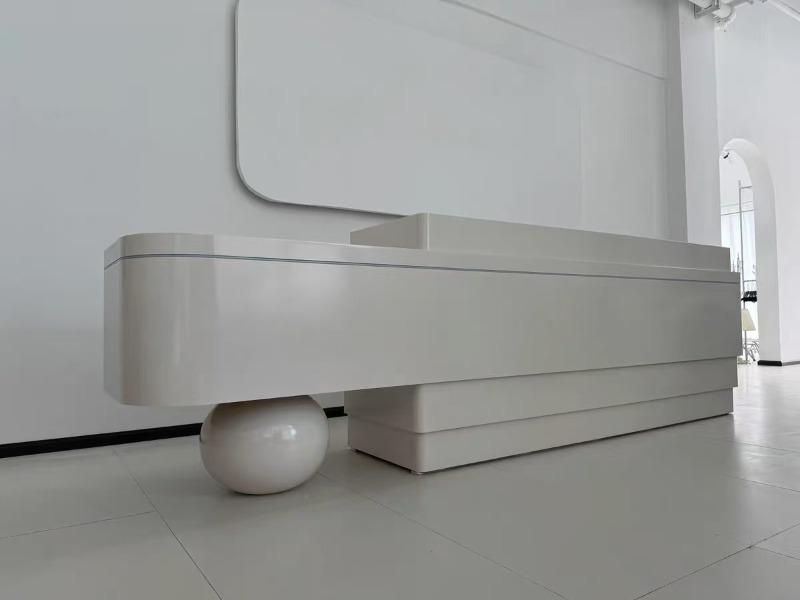 Modern Lacquer Reception Desk – Hotel & Boutique Counter - Customer Photo From Daniel J.