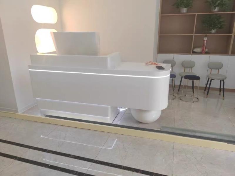 Modern Lacquer Reception Desk – Hotel & Boutique Counter - Customer Photo From Sophia Anderson