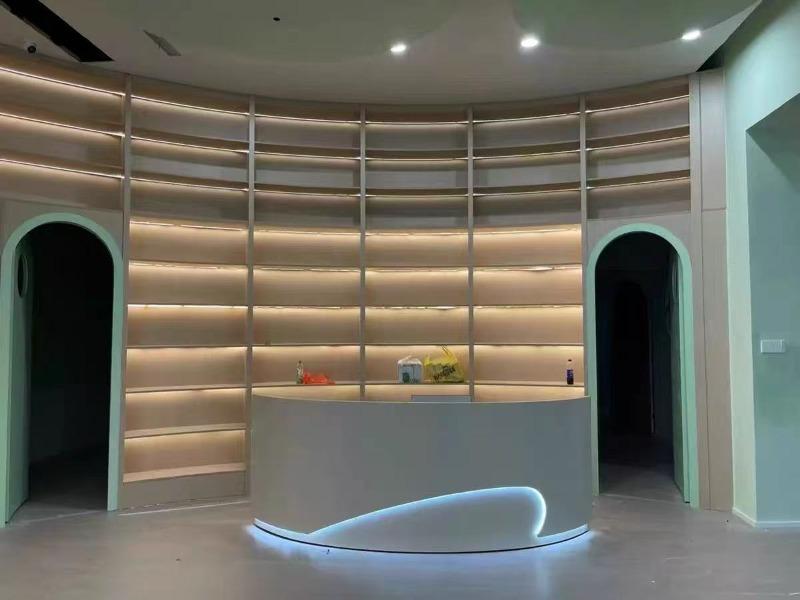 Luxury Curved Reception Desk – Salon & MedSpa Counter - Customer Photo From Olivia Scott