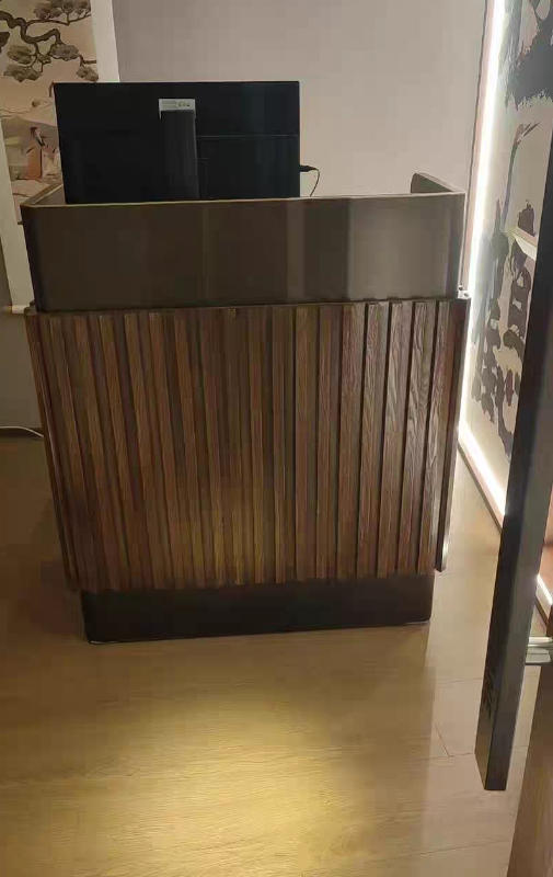 Custom Reception & Cashier Counters for Office, Restaurant & Retail - Customer Photo From Samuel Carter