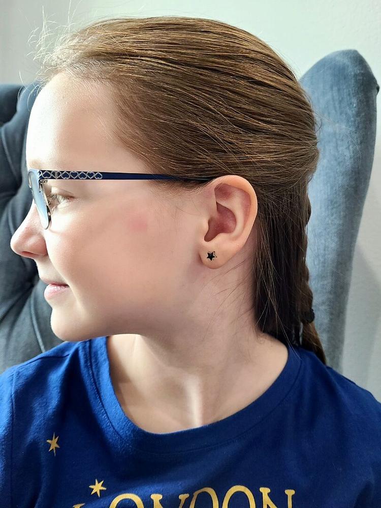 Medical Plastic 6mm Star Earrings - Customer Photo From Amy C.