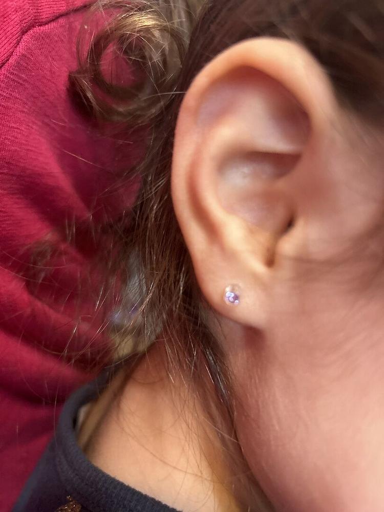 Medical Plastic 4mm Earrings - Customer Photo From Stephanie M.