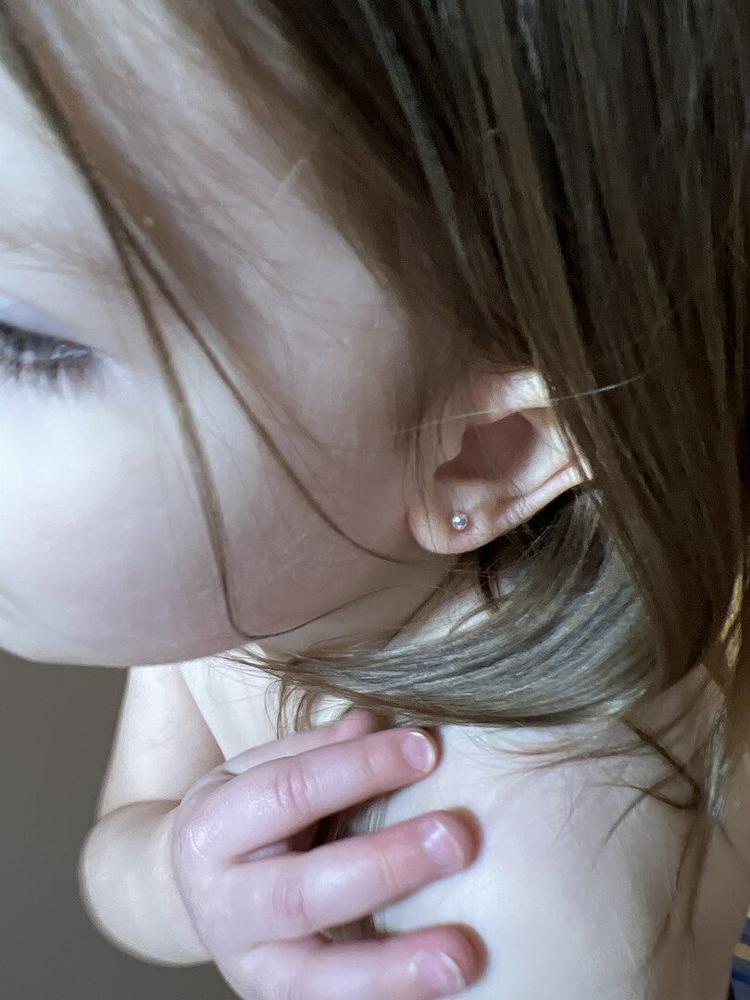 Medical Plastic 4mm Earrings - Customer Photo From DANIEL G.