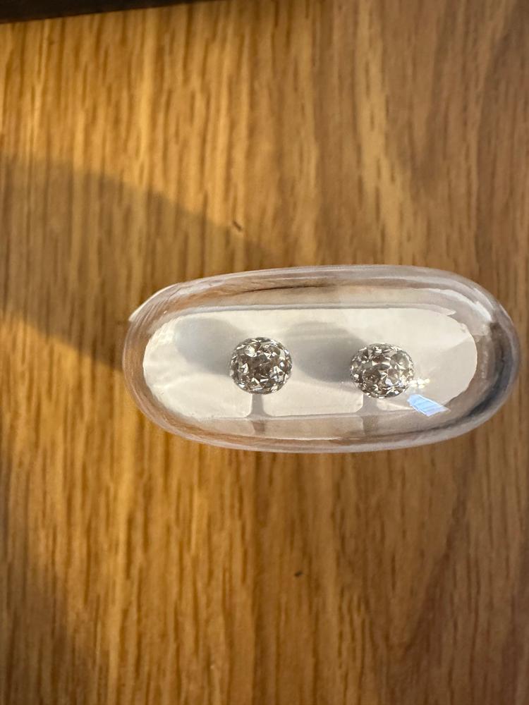 Crystal Ball 6mm Earrings - Customer Photo From Beth 