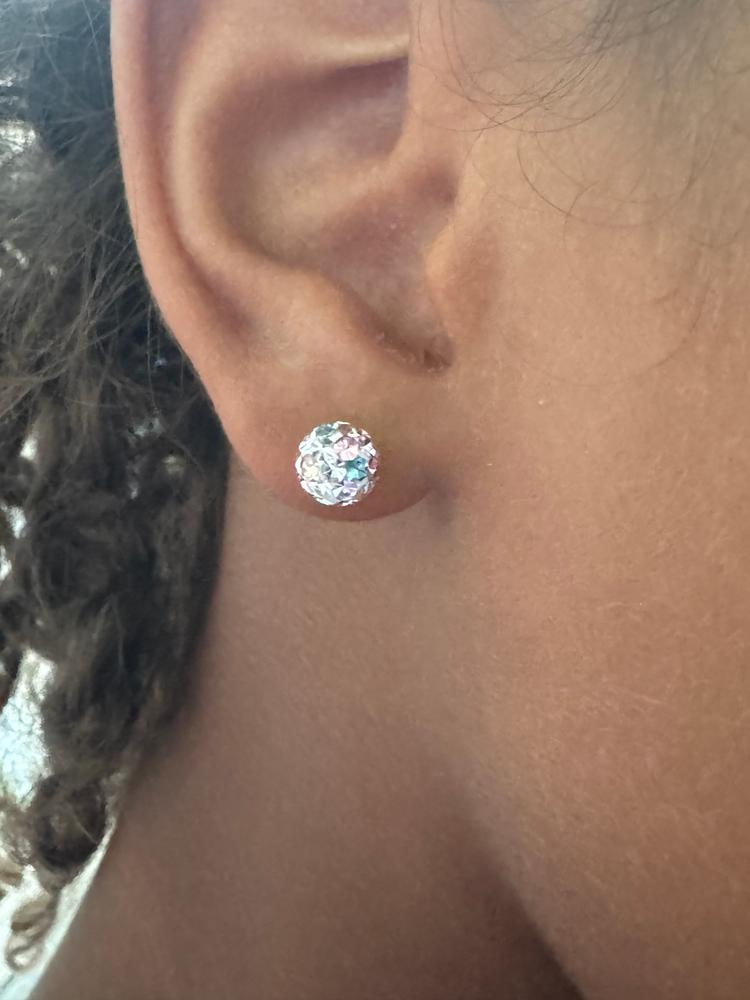 Crystal Ball 6mm Earrings - Customer Photo From Miranda Roy