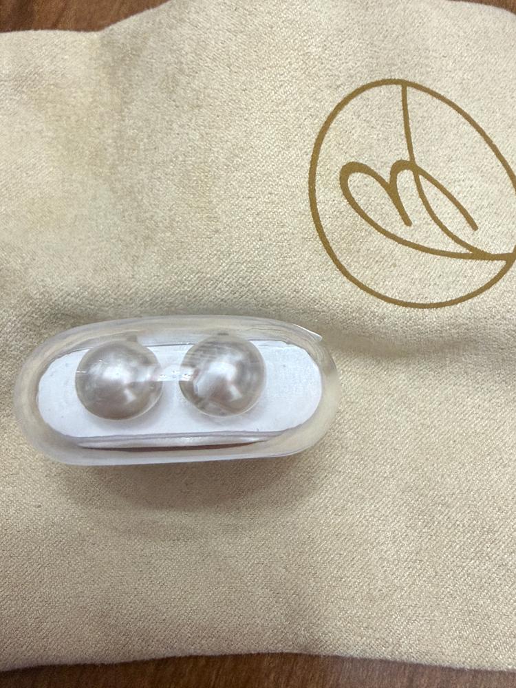 White Pearl Earrings - Customer Photo From M.S.