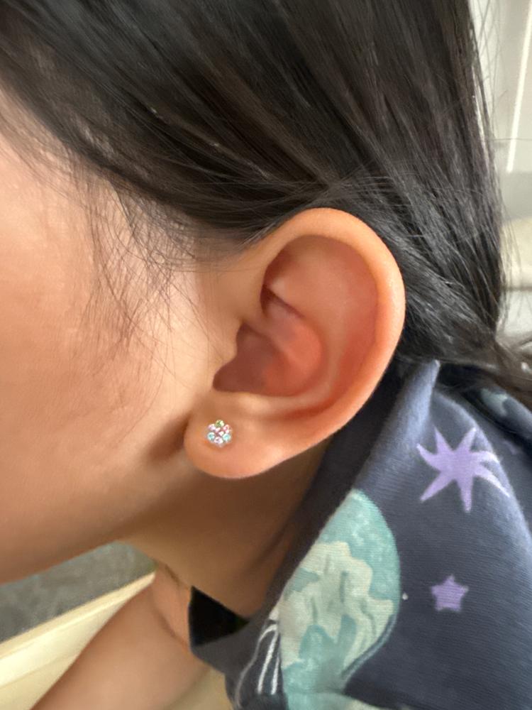 Medical Plastic 5mm Daisy Earrings - Customer Photo From Jin Aiah Garcia