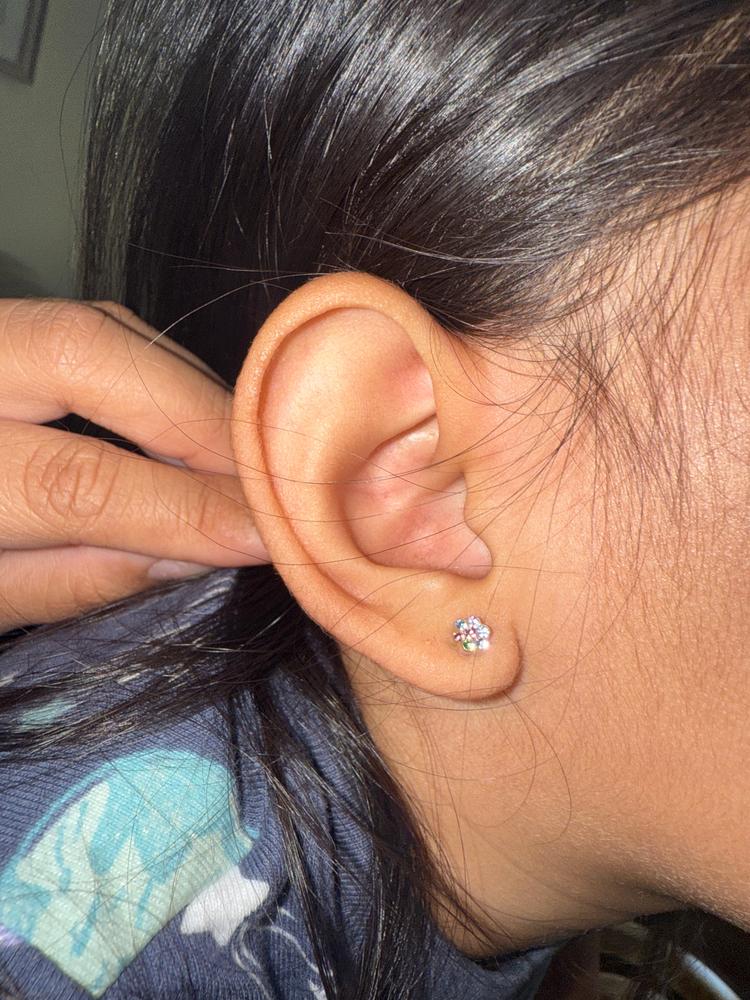 Medical Plastic 5mm Daisy Earrings - Customer Photo From Jin Aiah Garcia