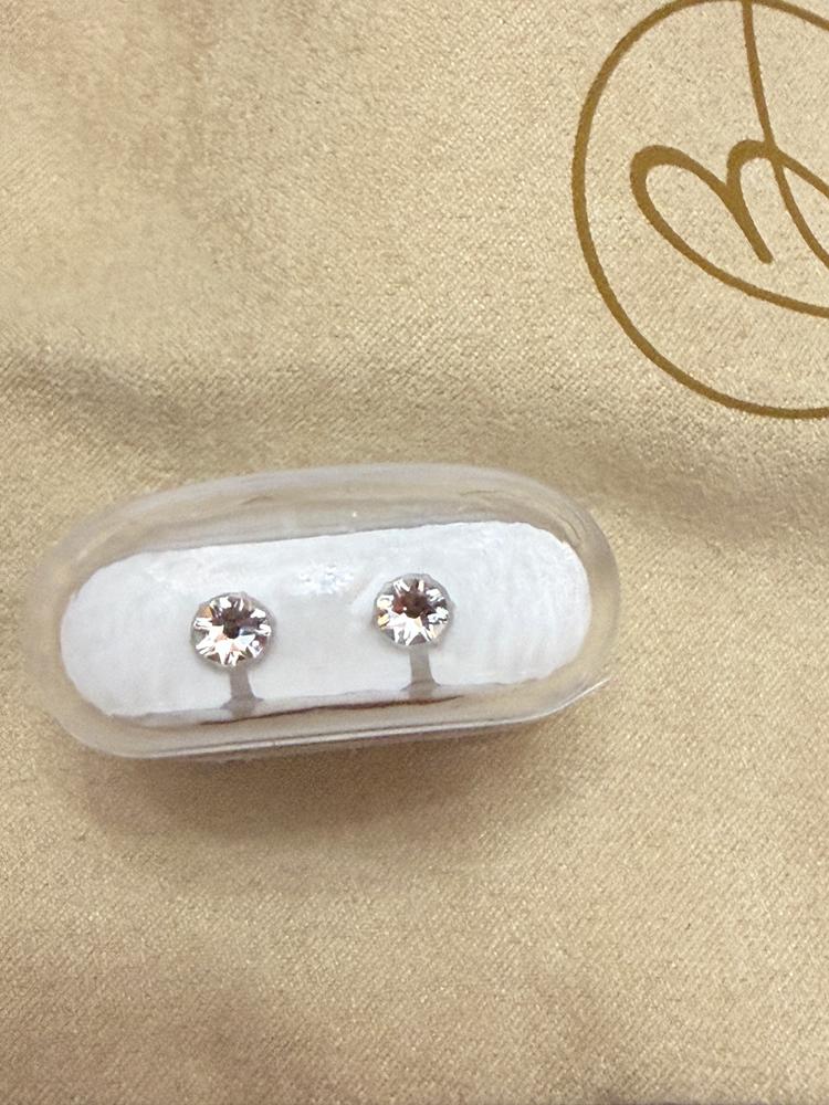 Medical Plastic 6mm Earrings - Customer Photo From M.S. 