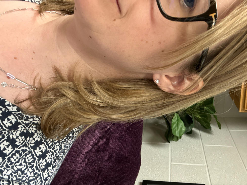Medical Plastic 6mm Earrings - Customer Photo From Tera Lewandowski