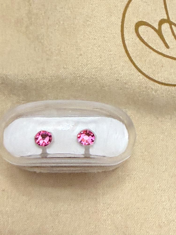 Medical Plastic 6mm Earrings - Customer Photo From M.S.